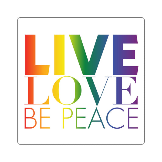 Pride Live Love Be Peace Sticker.